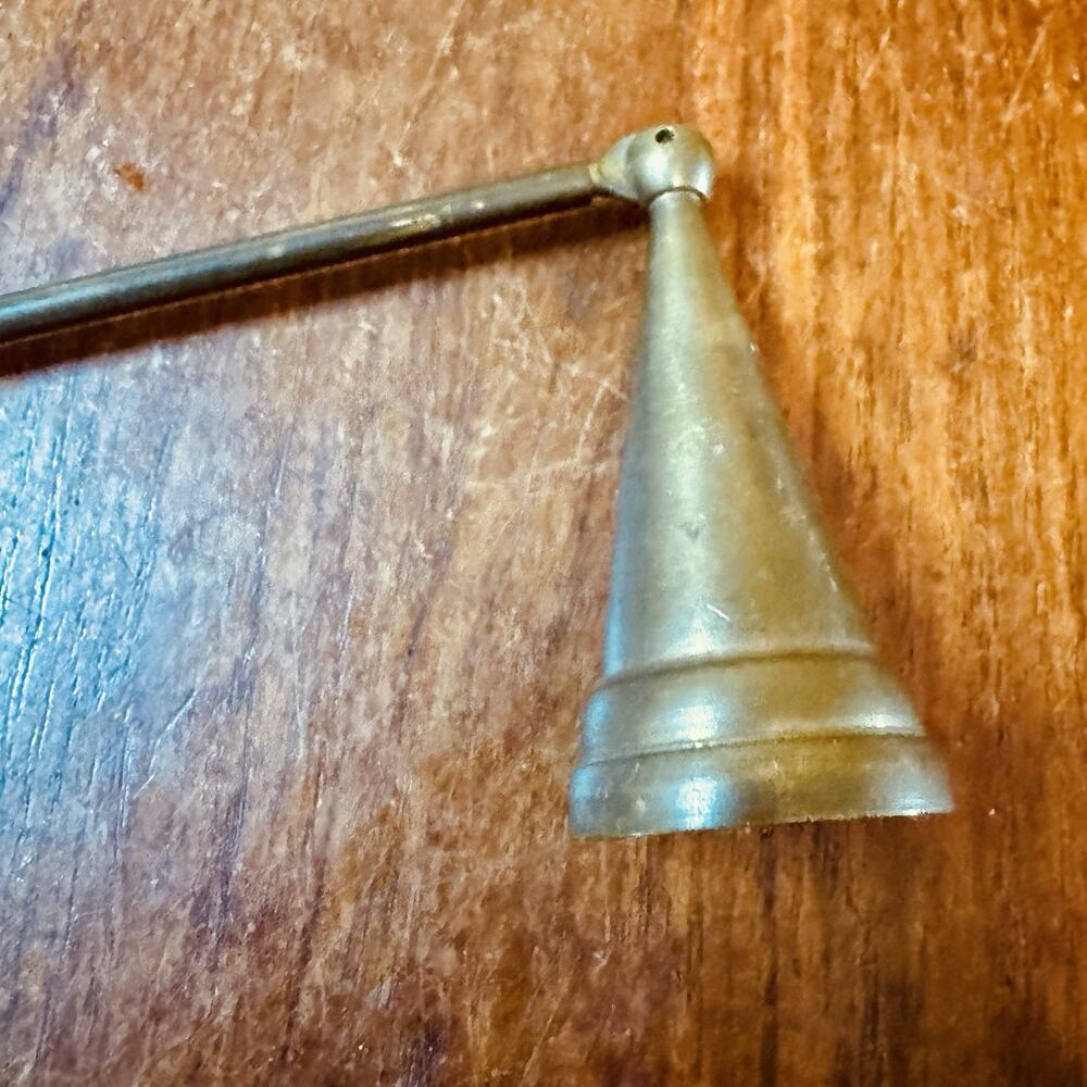 Vintage Brass Candle Snuffer Extinguisher Long Handle 12” Tapered Bell